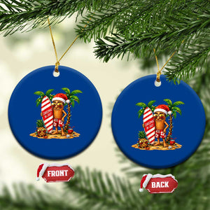 Funny Tung Tung Sahur Christmas In July Ceramic Ornament Beach Party Vacation TS12 1pc Blue Print Your Wear