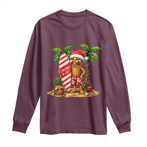 Funny Tung Tung Sahur Christmas In July Long Sleeve Shirt Beach Party Vacation