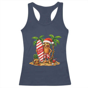 Funny Tung Tung Sahur Christmas In July Racerback Tank Top Beach Party Vacation TS12 Navy Print Your Wear