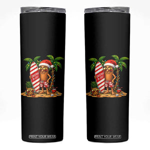 Funny Tung Tung Sahur Christmas In July Skinny Tumbler Beach Party Vacation TS12 Black Print Your Wear