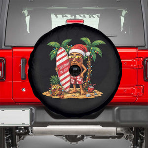 Funny Tung Tung Sahur Christmas In July Spare Tire Cover Beach Party Vacation TS12 Black Print Your Wear