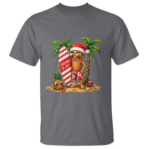 Funny Tung Tung Sahur Christmas In July T Shirt Beach Party Vacation TS12 Charcoal Print Your Wear