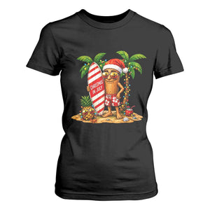 Funny Tung Tung Sahur Christmas In July T Shirt For Women Beach Party Vacation TS12 Black Print Your Wear