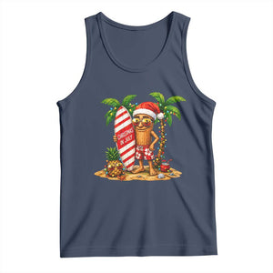 Funny Tung Tung Sahur Christmas In July Tank Top Beach Party Vacation TS12 Navy Print Your Wear