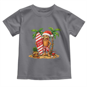 Funny Tung Tung Sahur Christmas In July Toddler T Shirt Beach Party Vacation TS12 Charcoal Print Your Wear