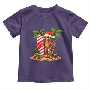 Funny Tung Tung Sahur Christmas In July Toddler T Shirt Beach Party Vacation TS12 Purple Print Your Wear