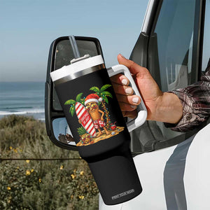 Funny Tung Tung Sahur Christmas In July Tumbler With Handle Beach Party Vacation TS12 Print Your Wear