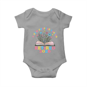 Women Retirement Life Baby Onesie Retired 2026 A New Chapter Begins Floral Book TS12 Sport Gray Print Your Wear