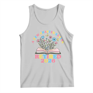 Women Retirement Life Tank Top Retired 2026 A New Chapter Begins Floral Book TS12 Ash Print Your Wear