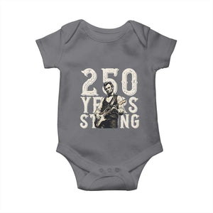 Vintage Abraham Lincoln Playing Guitar Baby Onesie 250 Years Strong TS12 Charcoal Print Your Wear