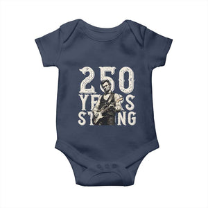 Vintage Abraham Lincoln Playing Guitar Baby Onesie 250 Years Strong TS12 Navy Print Your Wear