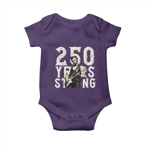 Vintage Abraham Lincoln Playing Guitar Baby Onesie 250 Years Strong TS12 Purple Print Your Wear