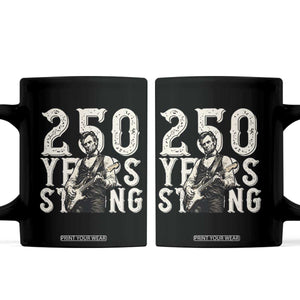 Vintage Abraham Lincoln Playing Guitar Coffee Mug 250 Years Strong TS12 Black Print Your Wear