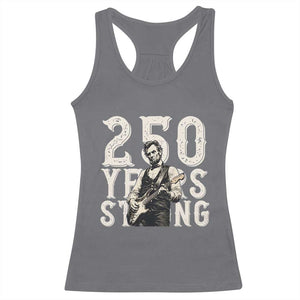 Vintage Abraham Lincoln Playing Guitar Racerback Tank Top 250 Years Strong TS12 Charcoal Print Your Wear