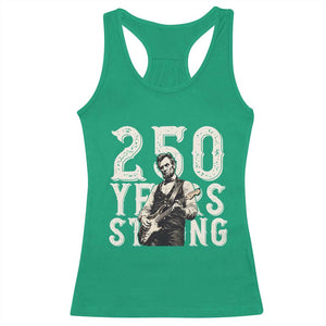 Vintage Abraham Lincoln Playing Guitar Racerback Tank Top 250 Years Strong TS12 Irish Green Print Your Wear