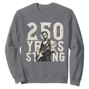 Vintage Abraham Lincoln Playing Guitar Sweatshirt 250 Years Strong