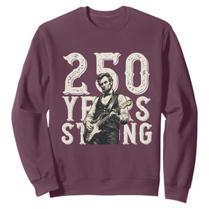 Vintage Abraham Lincoln Playing Guitar Sweatshirt 250 Years Strong