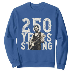 Vintage Abraham Lincoln Playing Guitar Sweatshirt 250 Years Strong