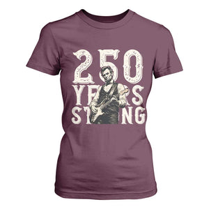 Vintage Abraham Lincoln Playing Guitar T Shirt For Women 250 Years Strong