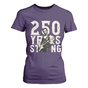 Vintage Abraham Lincoln Playing Guitar T Shirt For Women 250 Years Strong