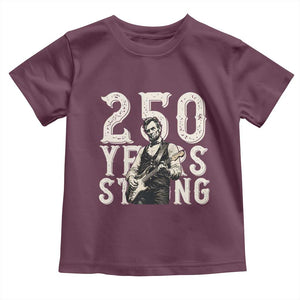 Vintage Abraham Lincoln Playing Guitar Toddler T Shirt 250 Years Strong TS12 Maroon Print Your Wear