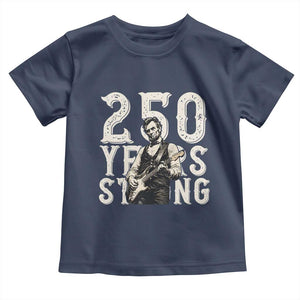 Vintage Abraham Lincoln Playing Guitar Toddler T Shirt 250 Years Strong TS12 Navy Print Your Wear