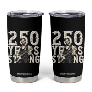 Vintage Abraham Lincoln Playing Guitar Tumbler Cup 250 Years Strong TS12 Black Print Your Wear