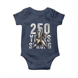 Vintage George Washington Playing Guitar Baby Onesie 250 Years Strong TS12 Navy Print Your Wear