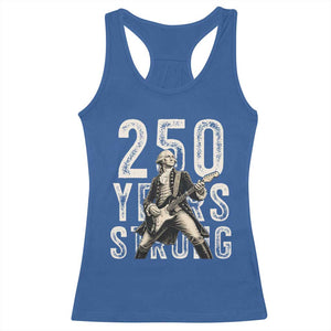 Vintage George Washington Playing Guitar Racerback Tank Top 250 Years Strong