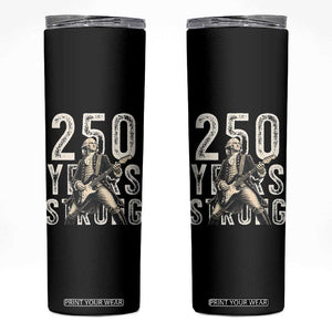 Vintage George Washington Playing Guitar Skinny Tumbler 250 Years Strong TS12 Black Print Your Wear