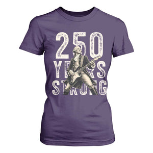 Vintage George Washington Playing Guitar T Shirt For Women 250 Years Strong TS12 Purple Print Your Wear