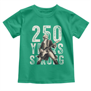 Vintage George Washington Playing Guitar Toddler T Shirt 250 Years Strong TS12 Irish Green Print Your Wear