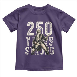 Vintage George Washington Playing Guitar Toddler T Shirt 250 Years Strong TS12 Purple Print Your Wear