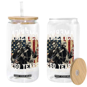 George Washington Abe Lincoln Playing Guitar Glass Can USA 250th Anniversary Guitarist Graphic TS12 Print Your Wear