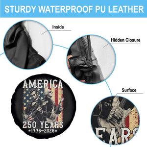 George Washington Abe Lincoln Playing Guitar Spare Tire Cover USA 250th Anniversary Guitarist Graphic TS12 Print Your Wear
