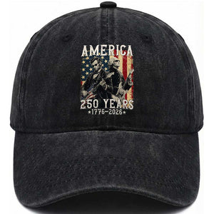 George Washington Abe Lincoln Playing Guitar Washed Cotton Baseball Cap USA 250th Anniversary Guitarist Graphic TS12 Print Your Wear