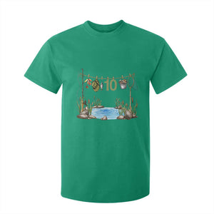 10th Birthday Fishing T Shirt For Kid Fisherman Birthday Party Gift
