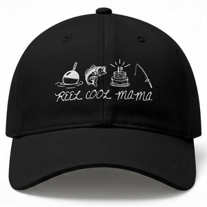 Reel Cool Mama Baseball Cap Funny Fishing Mom Birthday Gift TS12 Print Your Wear