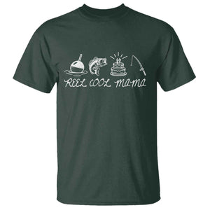 Reel Cool Mama T Shirt Funny Fishing Mom Birthday Gift TS12 Dark Forest Green Print Your Wear