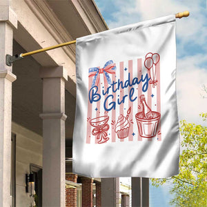 Patriotic Birthday Girl Garden Flag Red White And Blue Party Graphic TS12 Print Your Wear