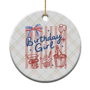Patriotic Birthday Girl Ceramic Ornament Red White And Blue Party Graphic TS12 1pc Christmas Plaid Print Your Wear