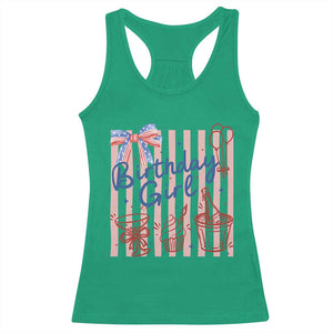 Patriotic Birthday Girl Racerback Tank Top Red White And Blue Party Graphic TS12 Irish Green Print Your Wear