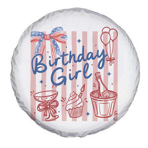 Patriotic Birthday Girl Spare Tire Cover Red White And Blue Party Graphic TS12 Print Your Wear