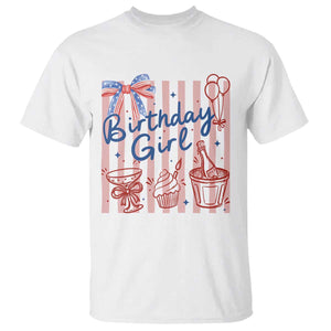 Patriotic Birthday Girl T Shirt Red White And Blue Party Graphic