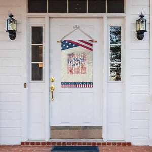 Funny Birthday Girl Patriotic Garden Flag Red White And Blue Party Graphic