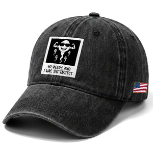 40 Years Ago I Was The Fastest Washed Cotton Baseball Cap Funny Forty Birthday Gift TS12 Print Your Wear