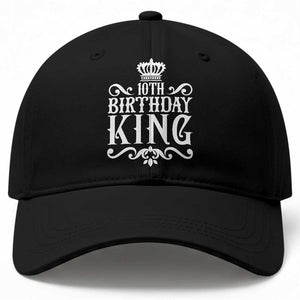10th Birthday King Baseball Cap Perfect 10 Years Old Crown Gift