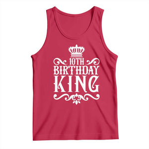 10th Birthday King Tank Top Perfect 10 Years Old Crown Gift