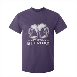 Yay Its My Beerday T Shirt For Kid Funny Birthday Party Gift For Beer Lovers TS12 Purple Print Your Wear