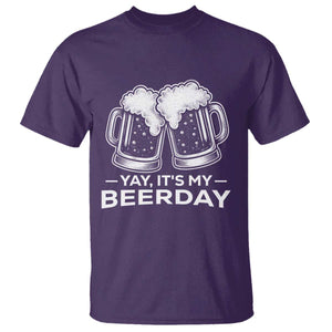 Yay Its My Beerday T Shirt Funny Birthday Party Gift For Beer Lovers TS12 Purple Print Your Wear
